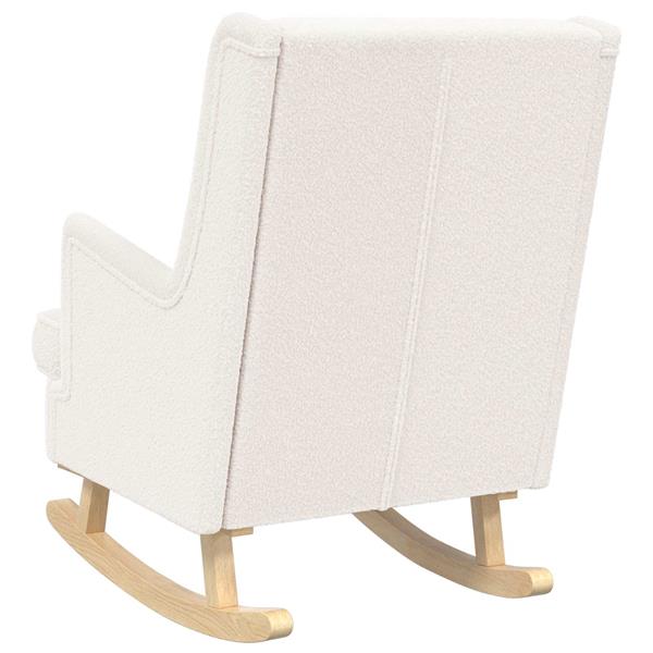 Grote foto vidaxl schommelstoel cr mekleurig 62 x 80 x 85 cm schapenstof huis en inrichting stoelen