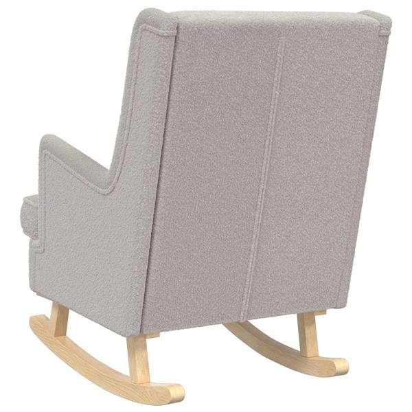 Grote foto vidaxl schommelstoel lichtgrijs 62 x 80 x 85 cm schapenstof huis en inrichting stoelen