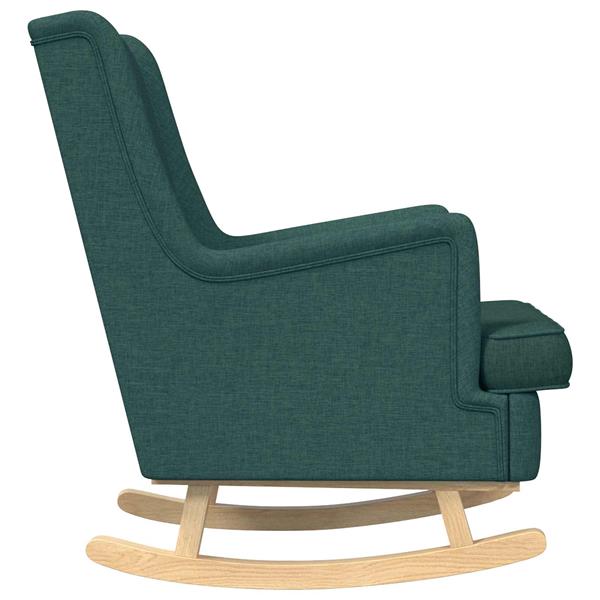 Grote foto vidaxl schommelstoel donkergroen 62 x 80 x 85 cm stof huis en inrichting stoelen