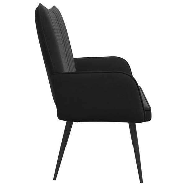 Grote foto vidaxl twee persoons sofa zwart 115 x 61 x 87 cm fluweel huis en inrichting bankstellen