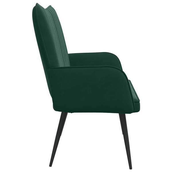 Grote foto vidaxl twee persoons sofa donkergroen 115 x 61 x 87 cm fluweel huis en inrichting bankstellen