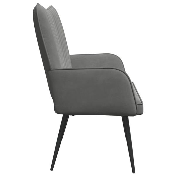 Grote foto vidaxl twee persoons sofa donkergrijs 115 x 61 x 87 cm fluweel huis en inrichting bankstellen