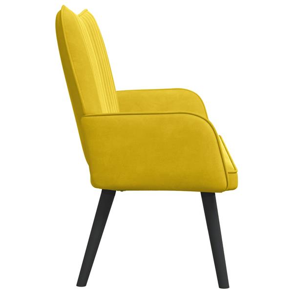 Grote foto vidaxl twee persoons sofa geel 115 x 61 x 87 cm fluweel huis en inrichting bankstellen