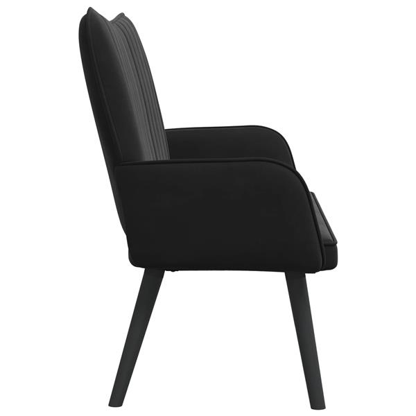Grote foto vidaxl twee persoons sofa zwart 115 x 61 x 87 cm fluweel huis en inrichting bankstellen