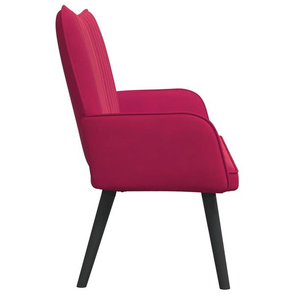 Grote foto vidaxl twee persoons sofa wijnrood 115 x 61 x 87 cm fluweel huis en inrichting bankstellen