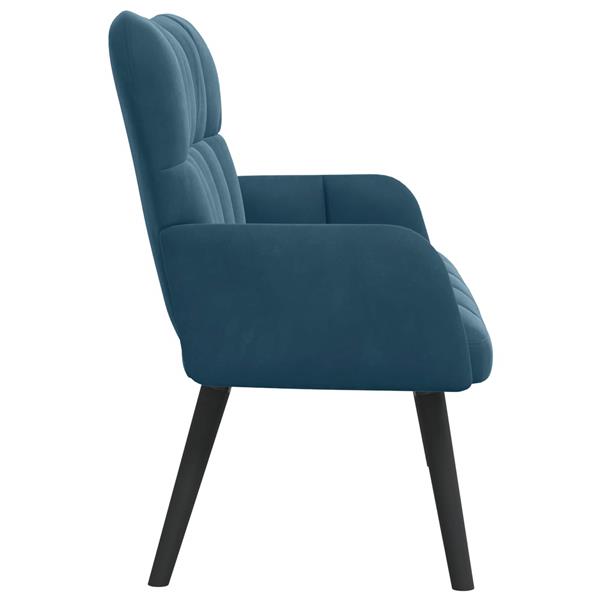 Grote foto vidaxl twee persoons sofa blauw 115 x 61 x 87 cm fluweel huis en inrichting bankstellen