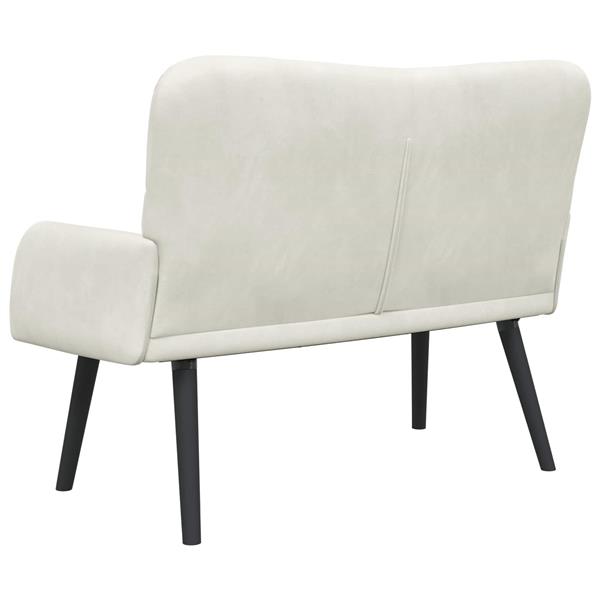 Grote foto vidaxl twee persoons sofa cr me 115 x 61 x 87 cm fluweel huis en inrichting bankstellen