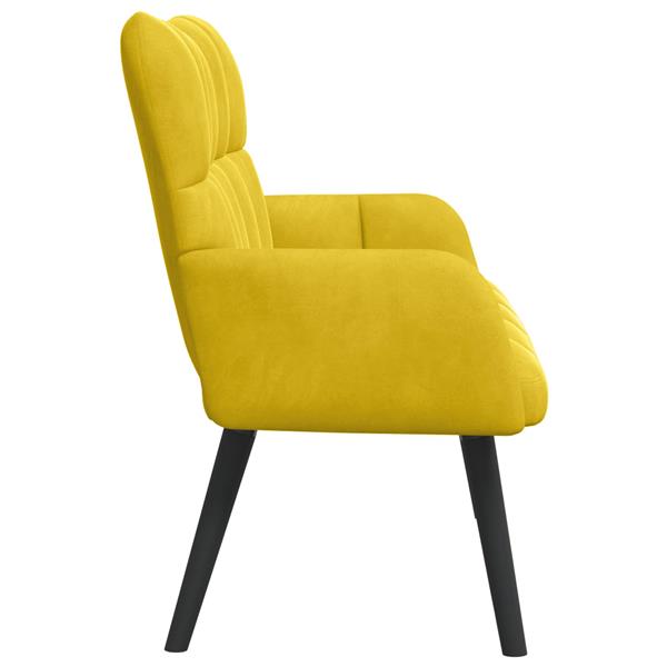 Grote foto vidaxl twee persoons sofa geel 115 x 61 x 87 cm fluweel huis en inrichting bankstellen
