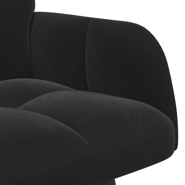 Grote foto vidaxl twee persoons sofa zwart 115 x 61 x 87 cm fluweel huis en inrichting bankstellen