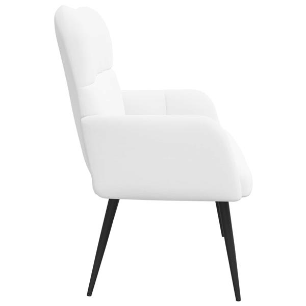 Grote foto vidaxl twee persoons sofa wit 115 x 61 x 87 cm stof huis en inrichting bankstellen