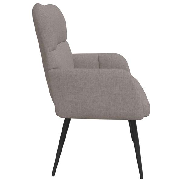 Grote foto vidaxl twee persoons sofa taupe 115 x 61 x 87 cm stof huis en inrichting bankstellen