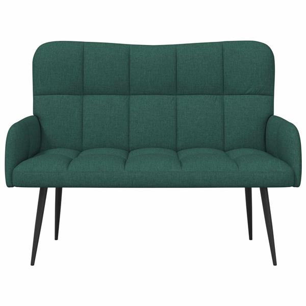 Grote foto vidaxl twee persoons sofa donkergroen 115 x 61 x 87 cm stof huis en inrichting bankstellen