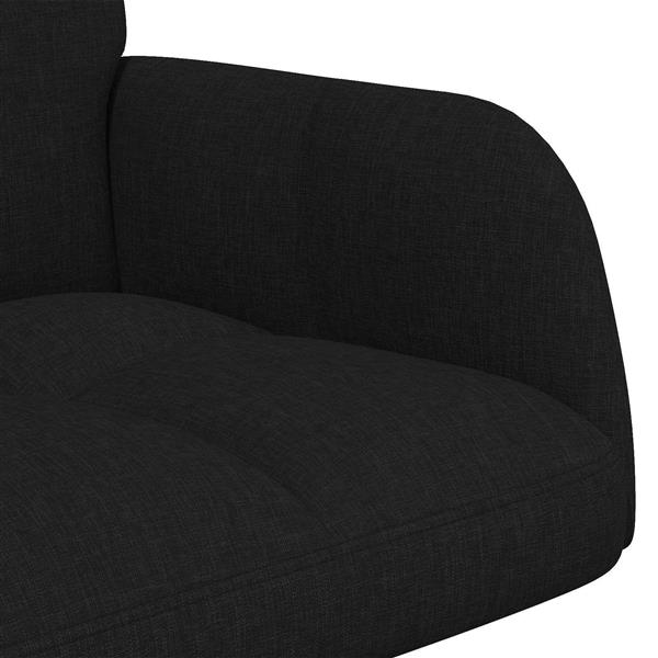 Grote foto vidaxl twee persoons sofa zwart 115 x 61 x 87 cm stof huis en inrichting bankstellen