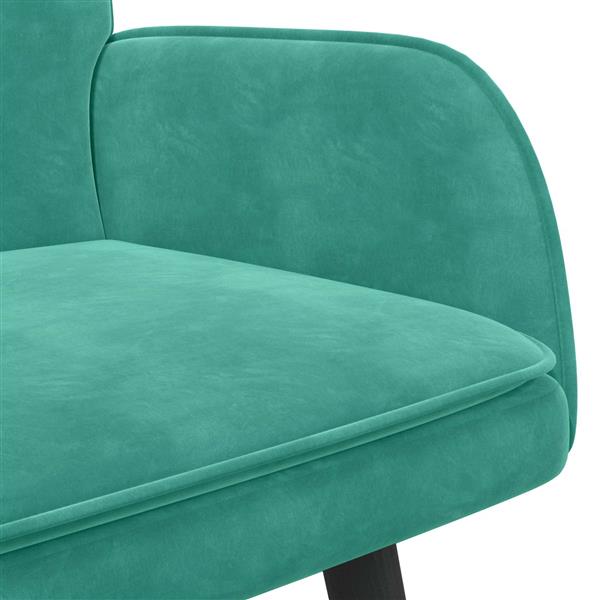 Grote foto vidaxl twee persoons sofa turquoise 115 x 61 x 87 cm fluweel huis en inrichting bankstellen