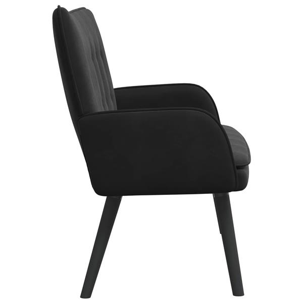 Grote foto vidaxl twee persoons sofa zwart 115 x 61 x 87 cm fluweel huis en inrichting bankstellen