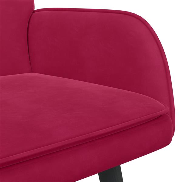 Grote foto vidaxl twee persoons sofa wijnrood 115 x 61 x 87 cm fluweel huis en inrichting bankstellen