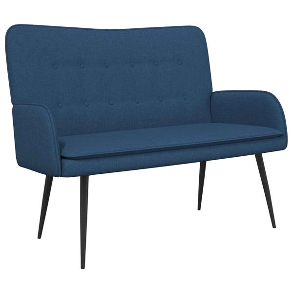 Grote foto vidaxl 2 zits sofa blauw 115 x 61 x 87 cm stof huis en inrichting bankstellen