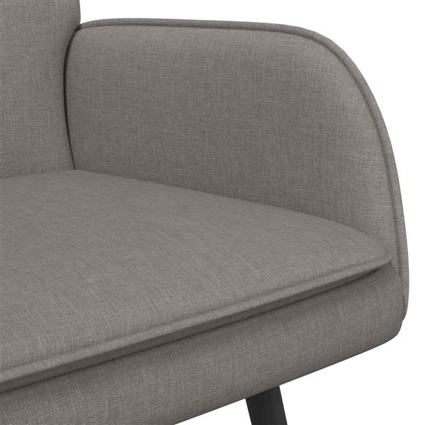 Grote foto vidaxl 2 zits sofa taupe 115 x 61 x 87 cm stof huis en inrichting bankstellen