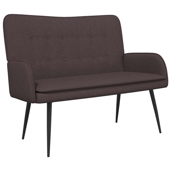 Grote foto vidaxl 2 zits sofa donkerbruin 115 x 61 x 87 cm stof huis en inrichting bankstellen