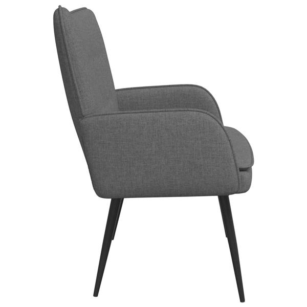 Grote foto vidaxl 2 zits sofa donkergrijs 115 x 61 x 87 cm stof huis en inrichting bankstellen