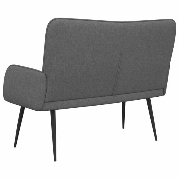 Grote foto vidaxl 2 zits sofa donkergrijs 115 x 61 x 87 cm stof huis en inrichting bankstellen