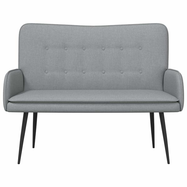 Grote foto vidaxl 2 zits sofa lichtgrijs 115 x 61 x 87 cm stof huis en inrichting bankstellen