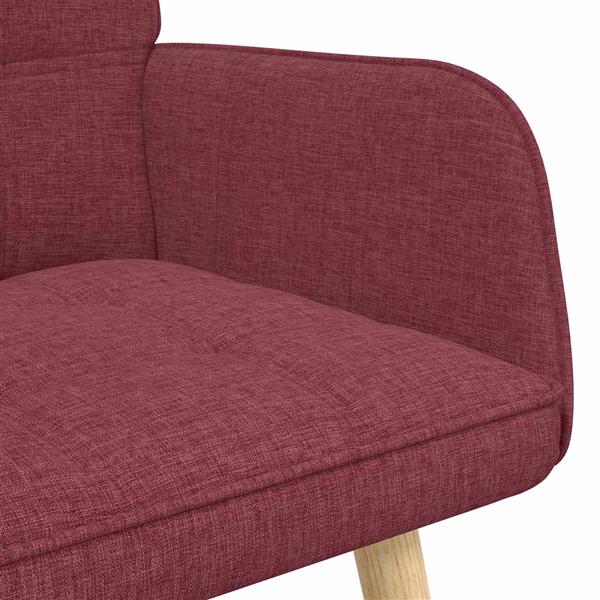 Grote foto vidaxl twee persoons sofa wijnrood 115 x 61 x 87 cm stof huis en inrichting bankstellen