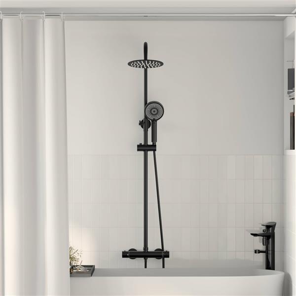 Grote foto vidaxl thermostatisch douchesysteem set ss201 doe het zelf en verbouw sanitair
