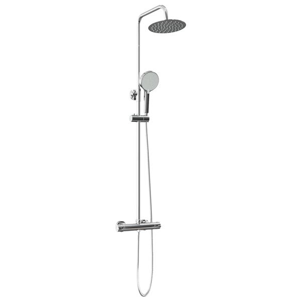 Grote foto vidaxl thermostatisch douchesysteem set chroom ss201 doe het zelf en verbouw sanitair