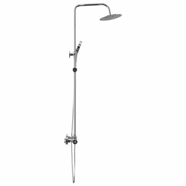 Grote foto vidaxl thermostatisch douchesysteem set chroom ss201 doe het zelf en verbouw sanitair