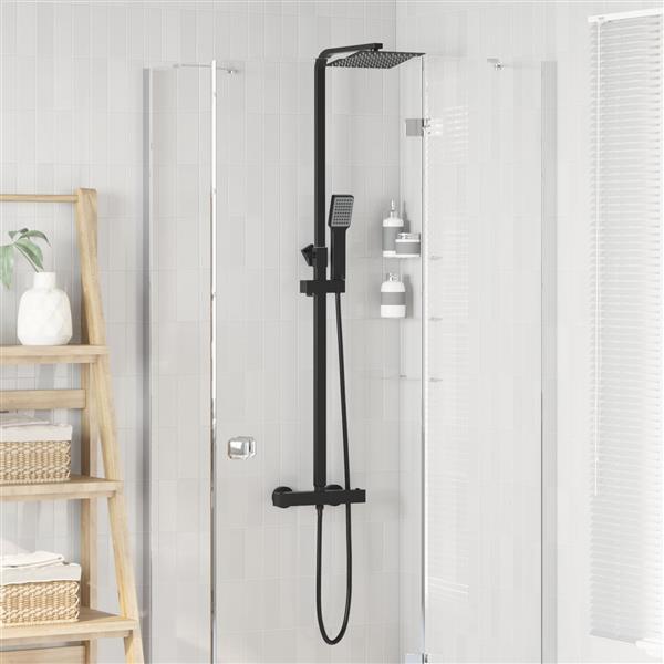 Grote foto vidaxl thermostatisch douchesysteem set ss201 doe het zelf en verbouw sanitair