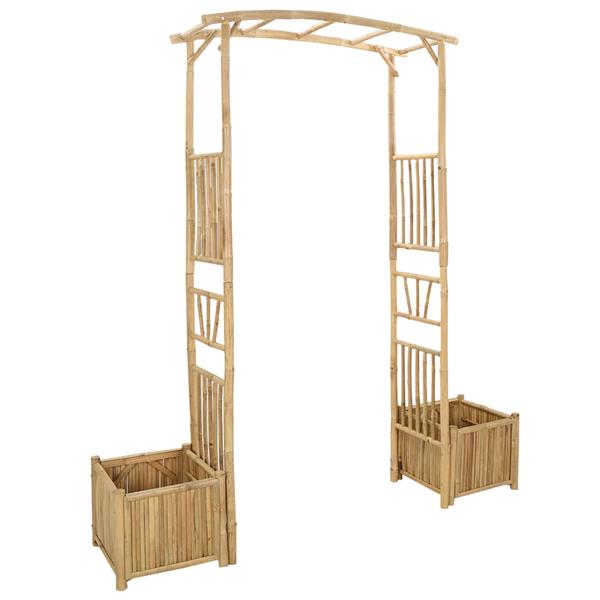 Grote foto vidaxl tuin boog naturel 177 x 40 x 205 cm bamboe tuin en terras overige tuin en terras