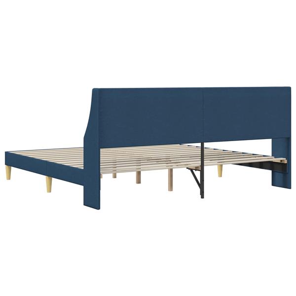 Grote foto vidaxl bedframe met hoofdeinde aansluitplaat antiek en kunst stoelen en banken