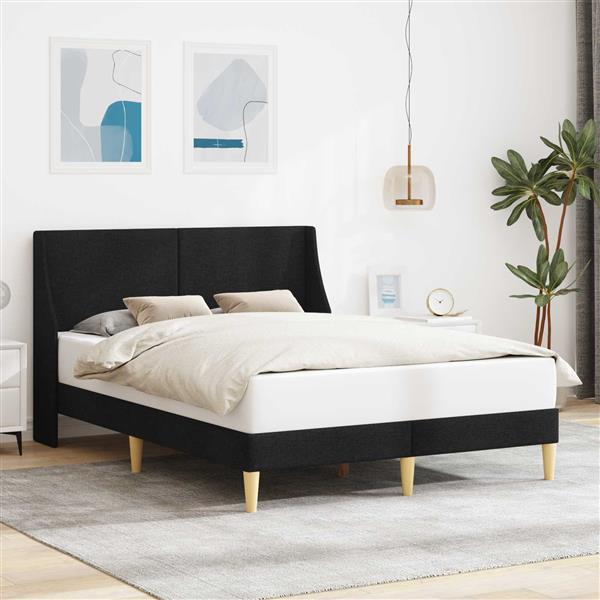 Grote foto vidaxl bedframe met hoofdeinde aansluitplaat antiek en kunst stoelen en banken