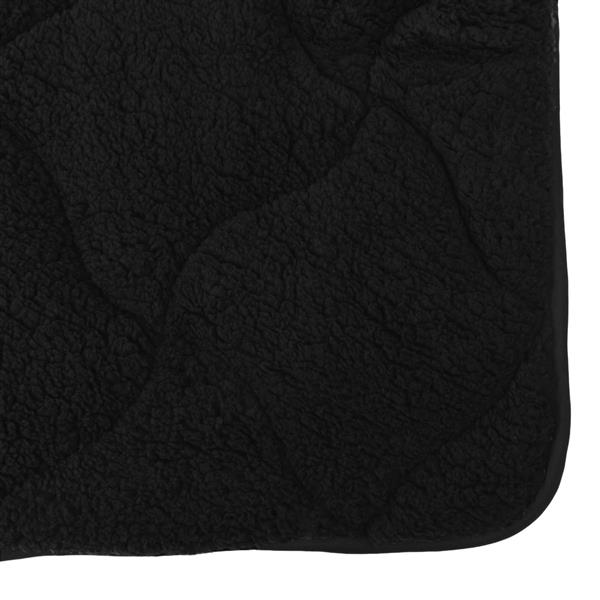 Grote foto vidaxl winter dekbed zwart 200 x 200 cm microfiber en teddy fleece huis en inrichting bedden