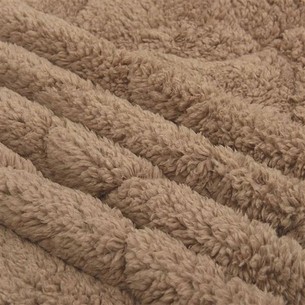 Grote foto vidaxl zomer dekbed taupe 200 x 200 cm microfiber en teddy fleece huis en inrichting bedden
