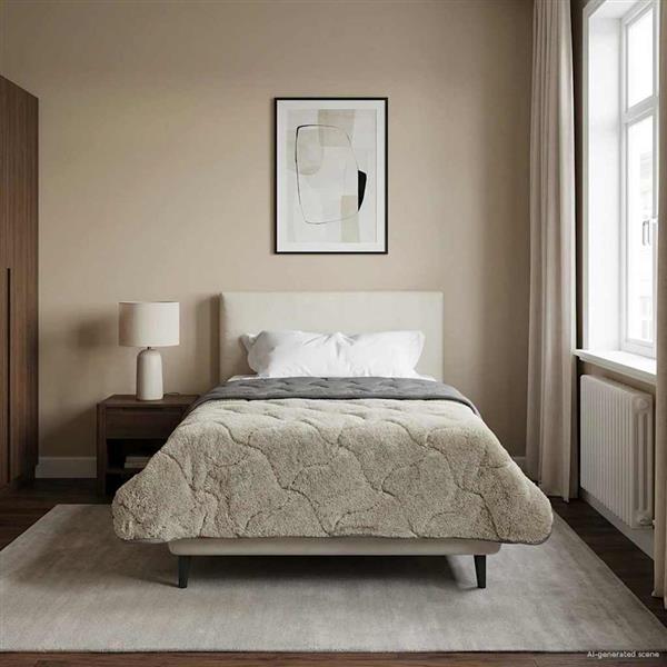 Grote foto vidaxl zomer dekbed gekwilt lichtgrijs 140 x 220 cm huis en inrichting bedden