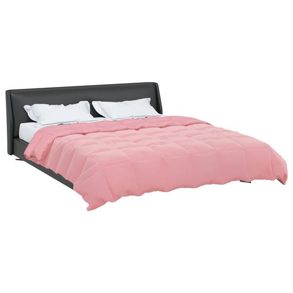 Grote foto vidaxl vol jaar dekbed gekwilt roze 200 x 200 cm microfiber huis en inrichting bedden