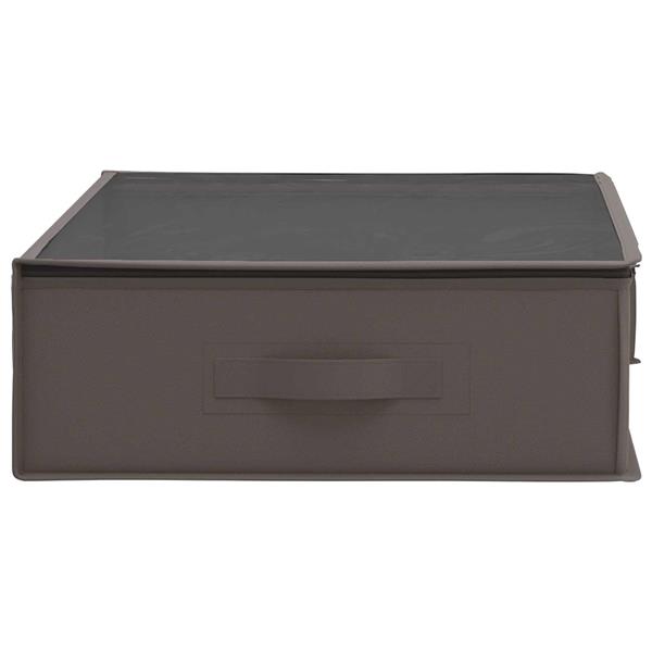 Grote foto vidaxl opbergdoos met transparant bovenraam 6 pcs grijs nonwoven stof doe het zelf en verbouw materialen en producten