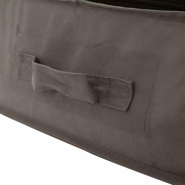 Grote foto vidaxl opbergdoos met transparant bovenraam 6 pcs grijs nonwoven stof doe het zelf en verbouw materialen en producten