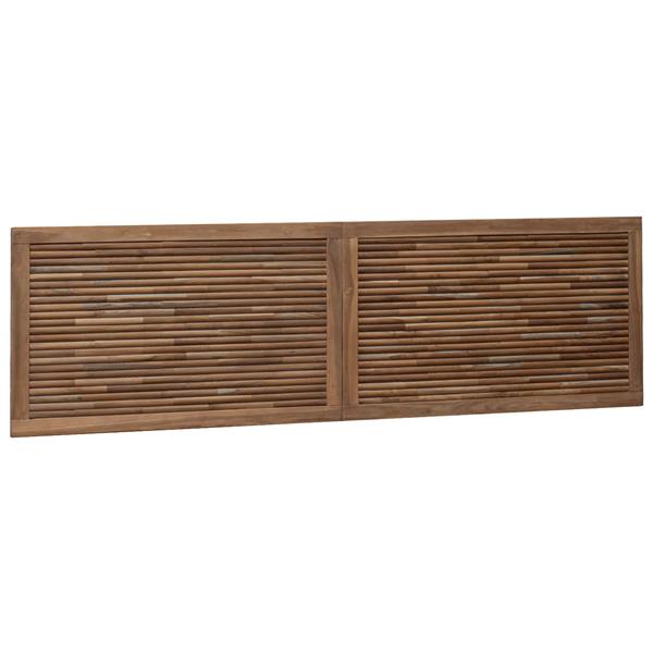 Grote foto vidaxl hoofdbord wandgemonteerd naturel 180 cm massief teakhout antiek en kunst stoelen en banken