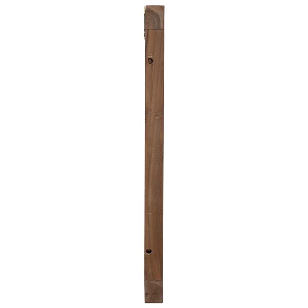 Grote foto vidaxl hoofdbord wandgemonteerd naturel 160 cm massief teakhout antiek en kunst stoelen en banken