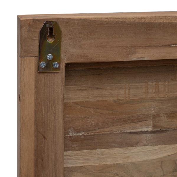 Grote foto vidaxl hoofdbord wandgemonteerd naturel 120 cm massief teakhout antiek en kunst stoelen en banken