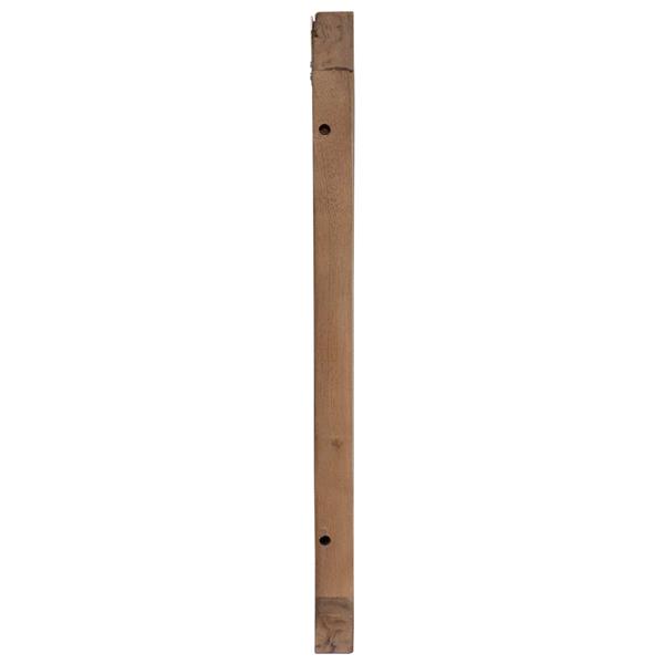 Grote foto vidaxl hoofdbord wandgemonteerd naturel 120 cm massief teakhout antiek en kunst stoelen en banken
