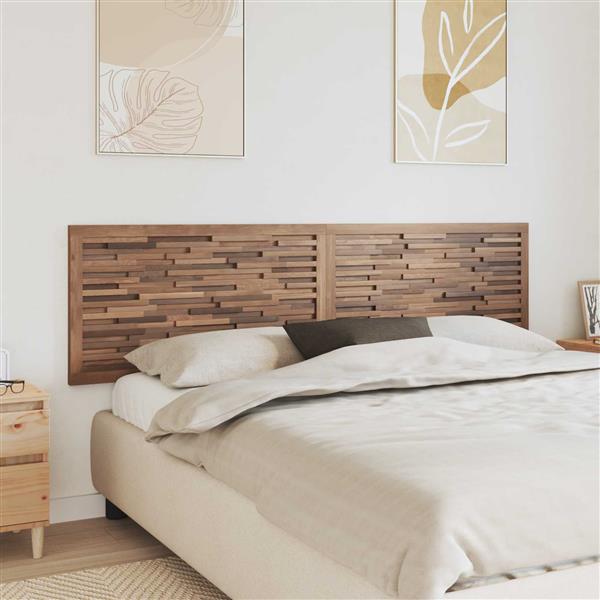 Grote foto vidaxl hoofdbord wandgemonteerd naturel 180 cm massief teakhout antiek en kunst stoelen en banken