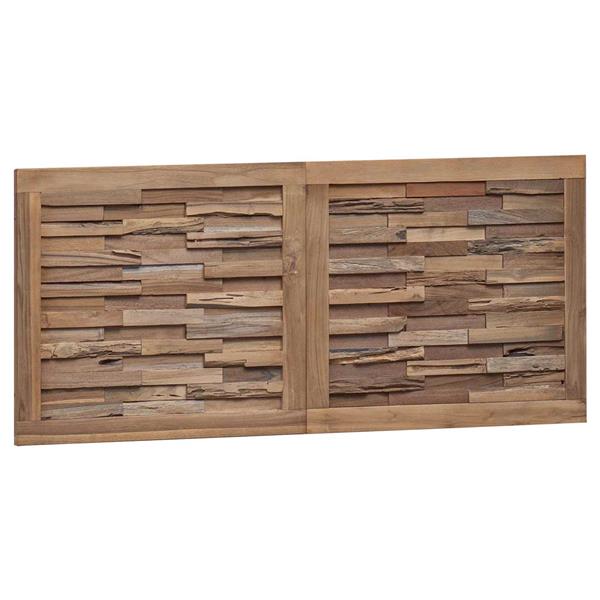 Grote foto vidaxl hoofdbord naturel massief teakhout antiek en kunst stoelen en banken
