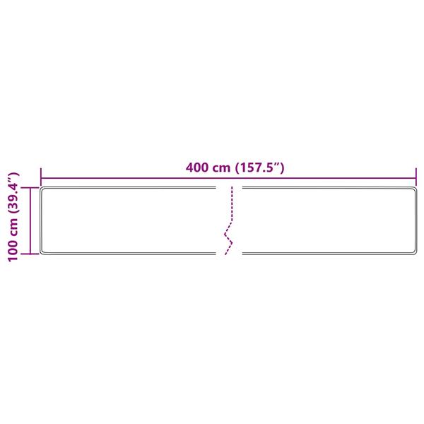 Grote foto vidaxl vloerkleedloper marsa multikleur 100 x 400 cm polyester en pvc huis en inrichting vloerbedekking en kleden