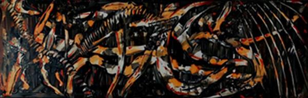 Grote foto kunsthandel gennep orange explosion antiek en kunst abstract