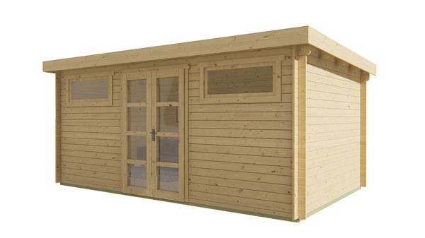 Grote foto blokhut tuinhuis zerja 28 mm onbehandeld tuin en terras tuinhuisjes en blokhutten