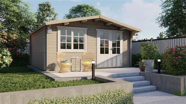 Grote foto blokhut tuinhuis salamanca 34 mm vuren tuin en terras tuinhuisjes en blokhutten